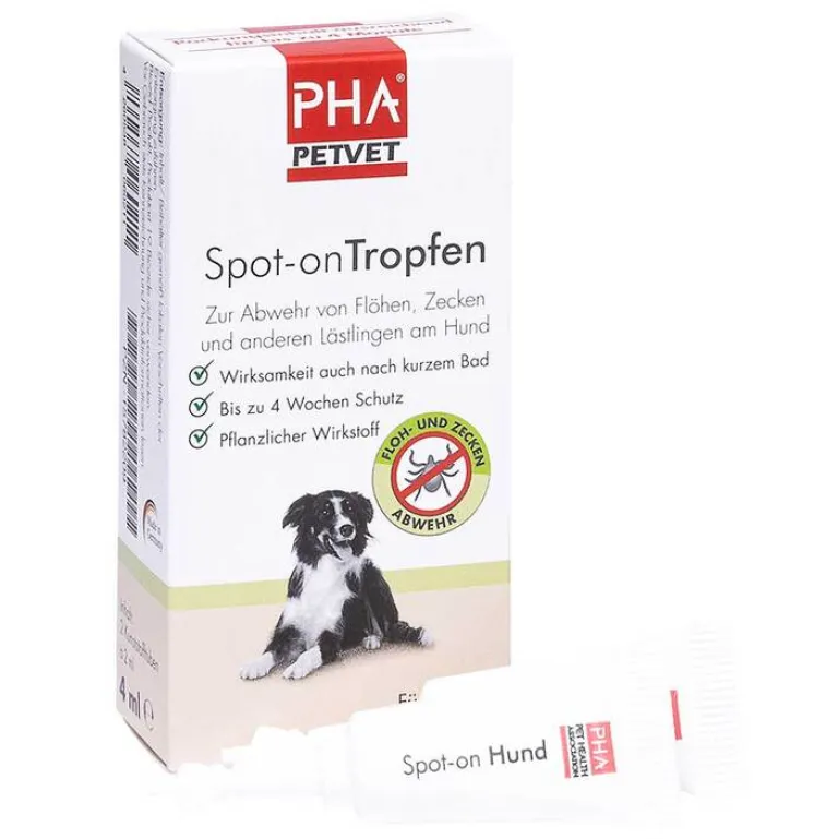 PHA Flöhe, Zecken & Co.-Spot-on Tropfen für Hunde, 2X2 ml