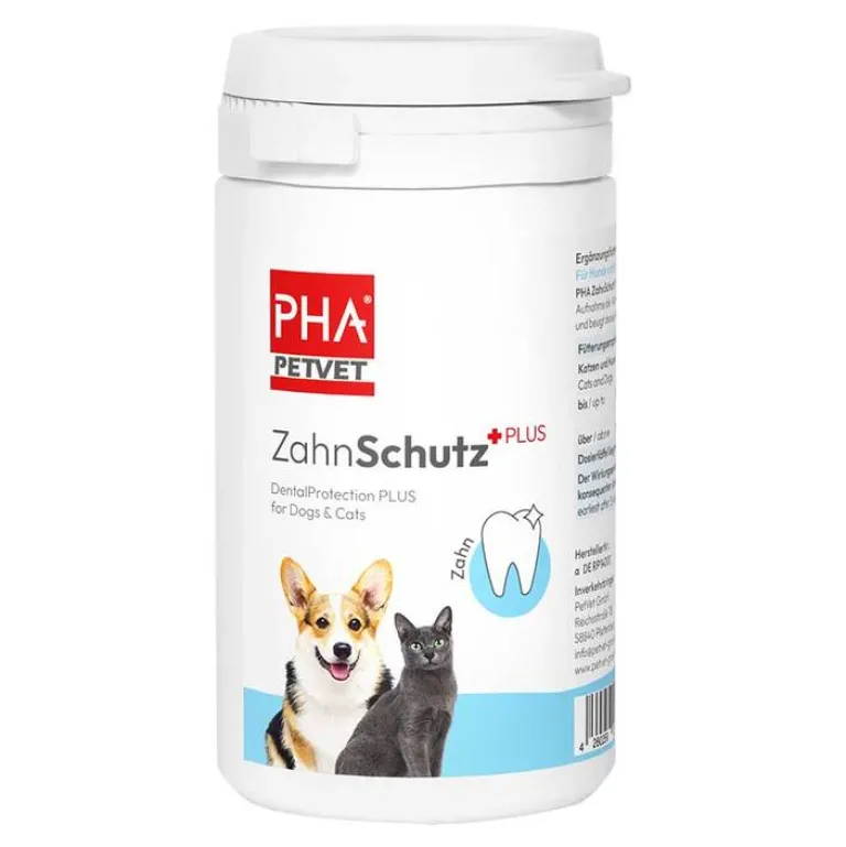 PhA Ohren, Augen & Zähne|Ohren, Augen & Zähne-Zahnschutz Plus Pulver für Hunde / Katzen, 60 g