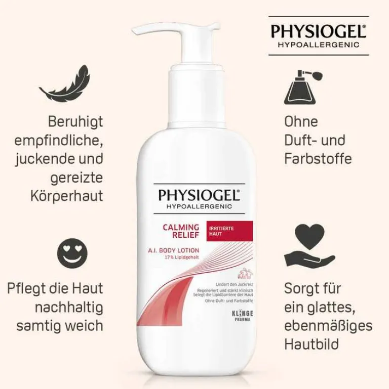 Physiogel Calming Relief A.I. Body Lotion für irritierte Haut, 400 ml- Trockene & Sensible Haut