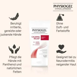 Physiogel Calming Relief A.I.Handcreme für irritierte Haut, 50 ml- Handcreme