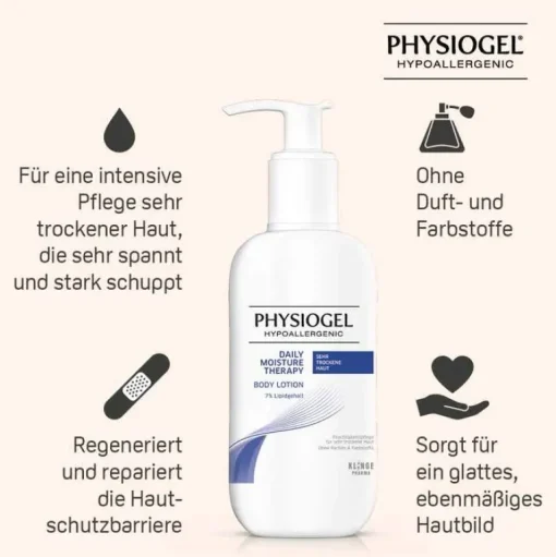 Physiogel Trockene & Sensible Haut-Daily Moisture Therapy für sehr trockene Haut Lotion, 400 ml