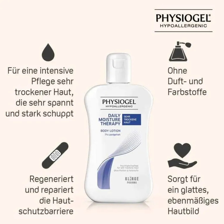 Physiogel Trockene & Sensible Haut-Daily Moisture Therapy für sehr trockene Haut Lotion, 200 ml