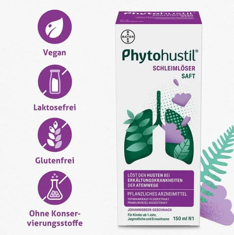 Phytohustil Schleimlöser Saft, 150 ml- Hustenlöser