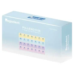 Pillendose 7 Tage + 4 Fächer je Tag Kunststoff, 1 St- Dosierer & Zerteiler