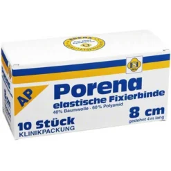 Porena elastische Mullbinde binde 8cm ohne Cello weiß, 10 St^Erena Hot