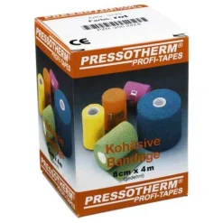 Kohäsive Bandage 8cmx4m rot, 1 St^Pressotherm Hot