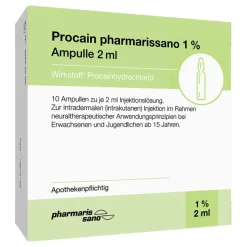 pharmarissano Procain-Procain 1% Injektionslösung Ampullen 2 ml, 10X2 ml