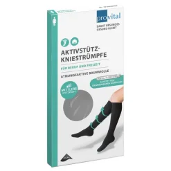 Provital Stütz- Und Reisestrümpfe-Aktivstützkniestrümpfe Damen Größe 35 - 38 hellgrau, 2 St