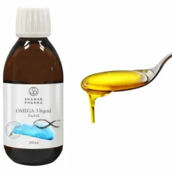 Nahrungsergänzung-Pure Omega-3 Fischöl 4000 mg Shanab Pharma, 200 ml