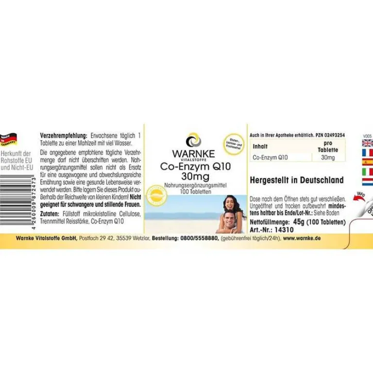 Warnke Coenzym Q10-Q10 30 mg Tabletten, 100 St
