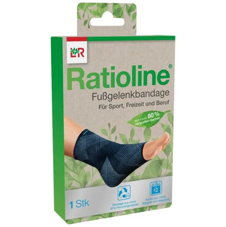 Ratioline Fußgelenkbandage Größe M, 1 St- Fußbandagen