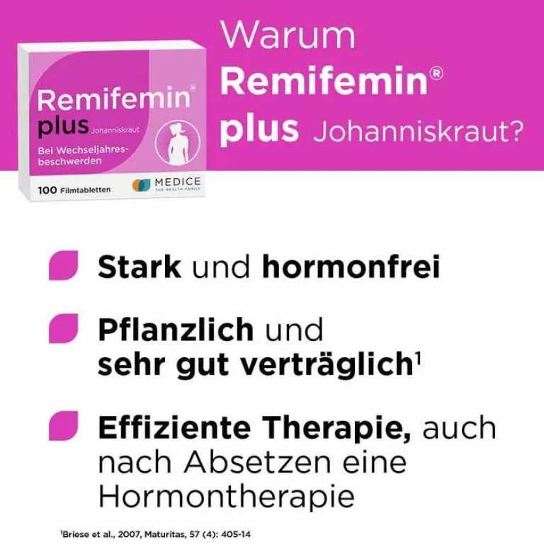 Remifemin ® PLUS Johanniskraut , 100 St- Wechseljahre Medikamente