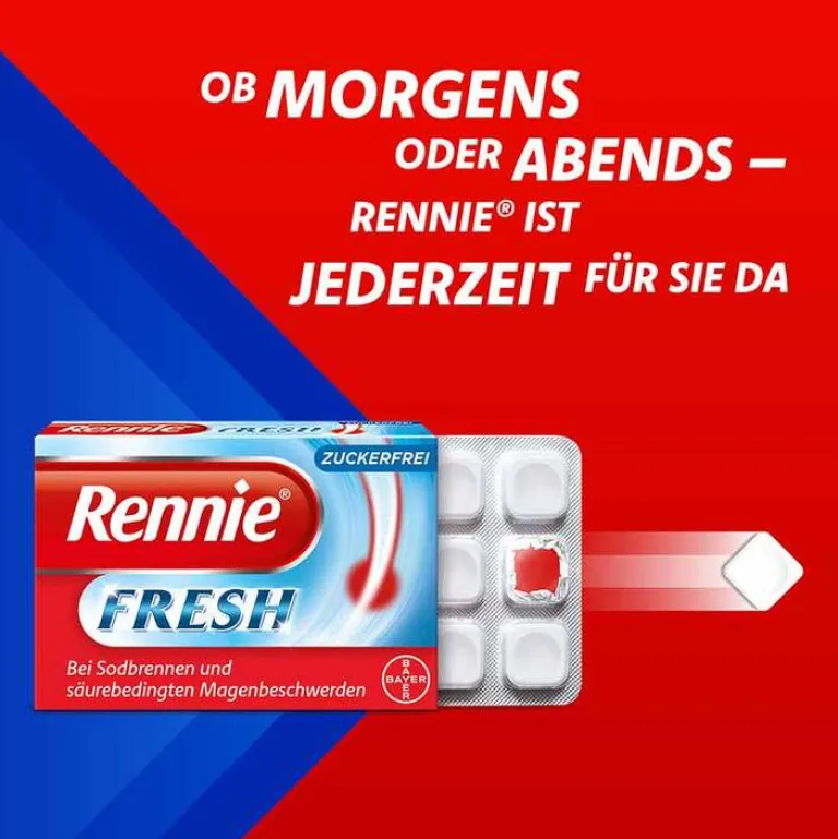 Rennie Fresh Kautabletten, 24 St- Sodbrennen Medikamente|Magentabletten