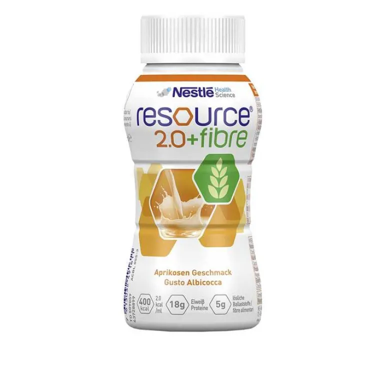 Resource 2.0 + fibre Aprikose, 4X200 ml- Trinknahrung