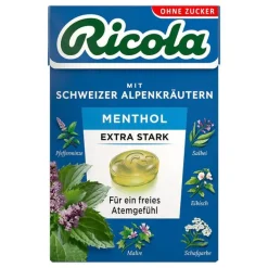ohne Zucker Box Menthol extra stark Bonbons, 50 g^Ricola Online