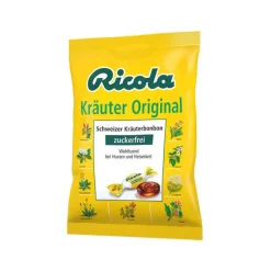 Ricola Ernährung|Zuckerfreie Bonbons-ohne Zucker Kräuter Bonbons, 75 g