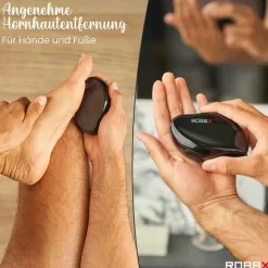 Robbx Nano-Glas Hornhautentferner schwarz, 1 St- Hornhaut