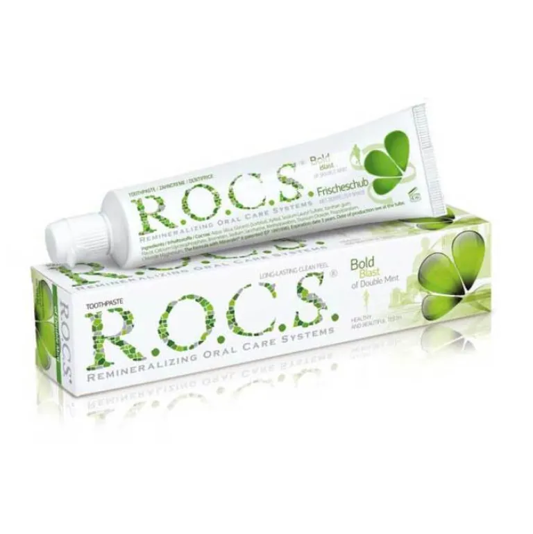 ROCS Zahnpasta & Zahncreme-Erwachsene Doppelminze Zahnpasta, 74 g
