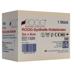 Rogg Synthetik-Wattebinde 6cm x 3m x 0,3cm, 1 St- Mull & Zellstoff