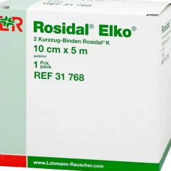 Rosidal Stütz- & Kompressionsbinden-Elko 10cmx5m Kurzzugbinde, 2 St