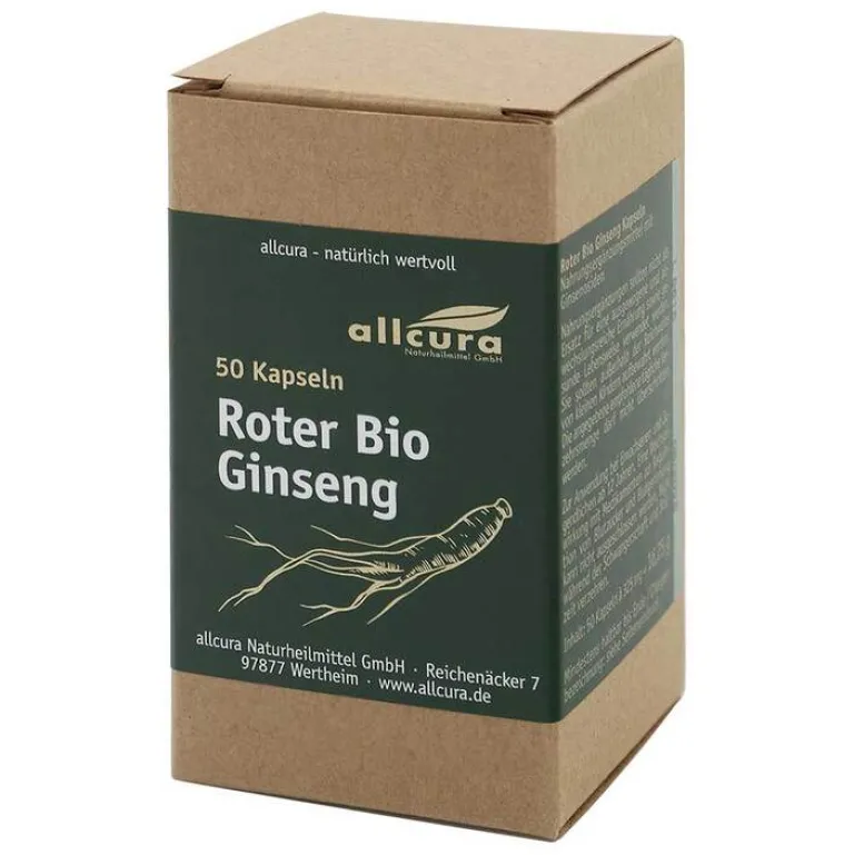 Allcura Ginseng-Roter Bio Ginseng Kapseln, 50 St