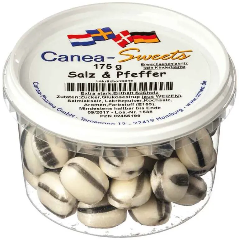 Canea-Sweets Salz und Pfeffer Lakritz, 175 g- Lakritz