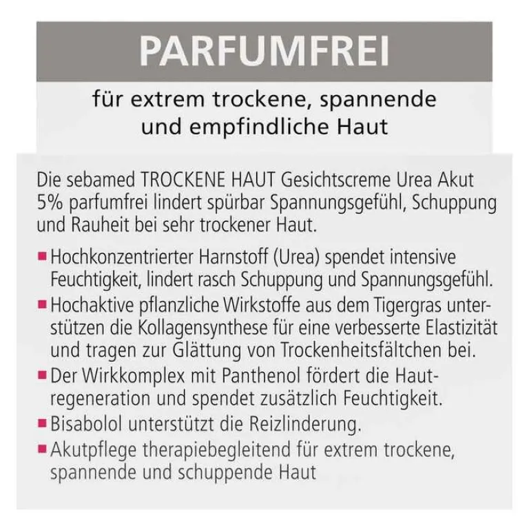 Sebamed Trockene Haut-Trockene Haut parfümfrei Gesichtscreme, 50 ml