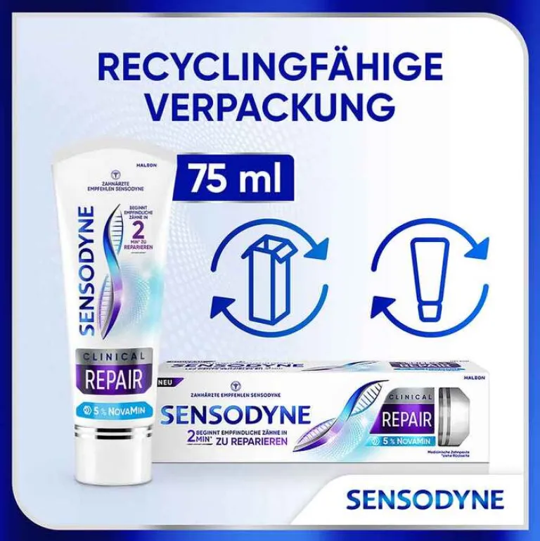 Sensodyne Clinical Repair Zahnpasta, 75 ml- Zahnpasta & Zahncreme