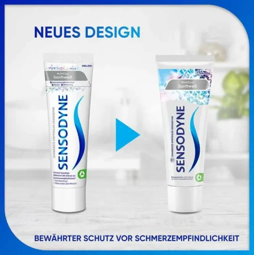 Sensodyne Zahnpasta & Zahncreme-Multicare Sanftweiß Zahnpasta, 75 ml