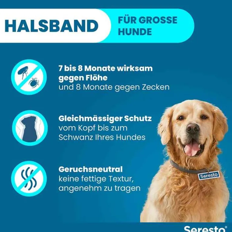 Halsband für große Hunde über 8 kg, 1 St^Seresto Hot