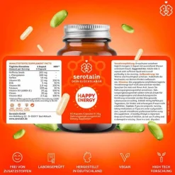 Serotalin Hirnleistung & Nerven-Dein Glückslabor Kapseln, 60 St