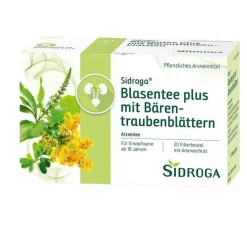 Sidroga Entwässernde Medikamente|Blasentee-Blasentee plus mit Bärentraubenblättern, 20X2.0 g