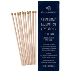 Rösch & Handel SILBERNITRAT-KALIUMNITRAT ÄTZSTÄBCHEN 115 mm starr, 10 St- Warzenstift