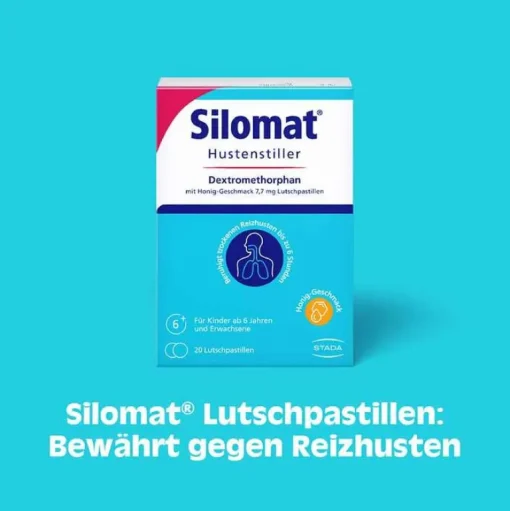 Silomat Hustenstiller-Hustenstiller Dextromethorphan mit Honig-Geschmack, 40 St