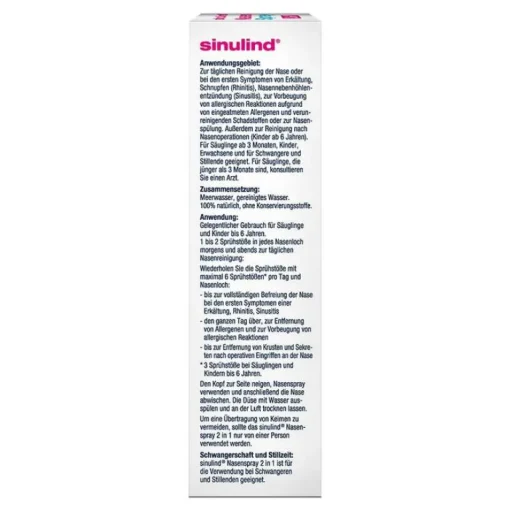 Sinulind Schnupfen & Nasennebenhöhlen-2in1 Nasenspray, 50 ml