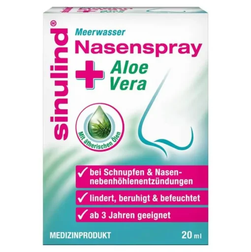 Sinulind Meerwasser Nasenspray-Meerwasser Nasenspray + Aloe Vera, 20 ml
