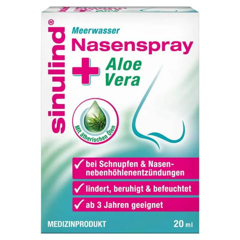Sinulind Meerwasser Nasenspray-Meerwasser Nasenspray + Aloe Vera, 20 ml