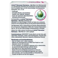 Sinulind Meerwasser Nasenspray-Meerwasser Nasenspray + Aloe Vera, 20 ml