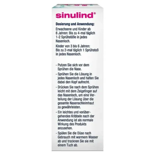 Sinulind Meerwasser Nasenspray-Meerwasser Nasenspray + Aloe Vera, 20 ml