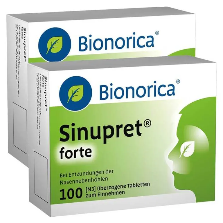 Suinupret Schnupfen & Nasennebenhöhlen-Sinupret forte überzogene Tabletten, 2x100 St