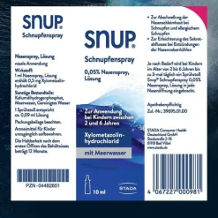 Schnupfenspray 0,05% Nasenspray, 10 ml^Snup New