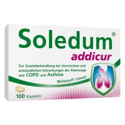 Soledum Schnupfen & Nasennebenhöhlen|Hustenlöser-addicur 200 mg magensaftresistent Weichkapseln, 100 St