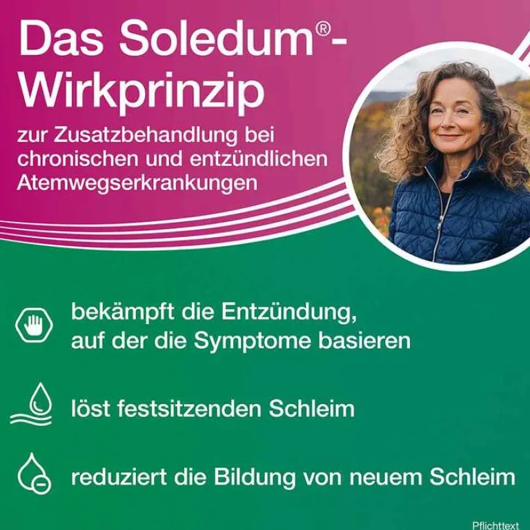 Soledum Schnupfen & Nasennebenhöhlen|Hustenlöser-addicur 200 mg magensaftresistent Weichkapseln, 100 St
