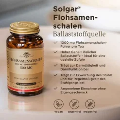 Flohsamenschalen-Solgar Flohsamenschalen 500 mg Kapseln, 200 St