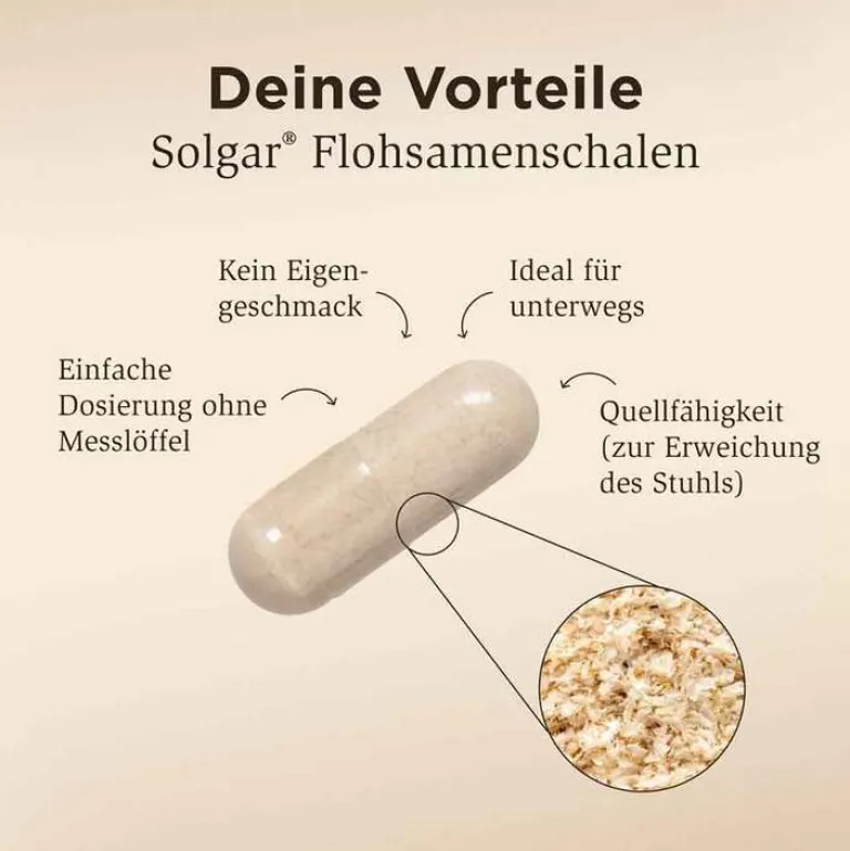 Flohsamenschalen-Solgar Flohsamenschalen 500 mg Kapseln, 200 St