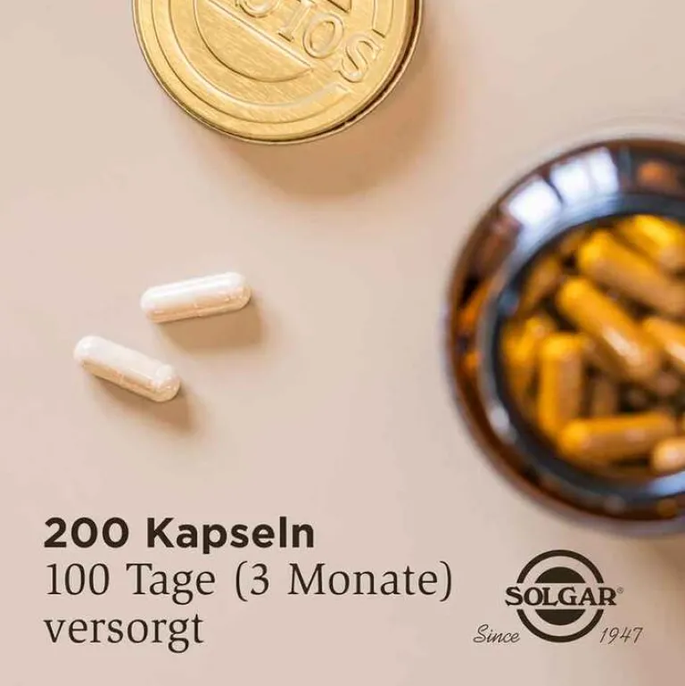 Flohsamenschalen-Solgar Flohsamenschalen 500 mg Kapseln, 200 St
