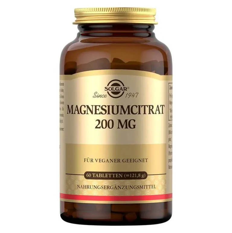 Solgar Magnesium-Magnesium Citrat 200 mg Tabletten, 60 St