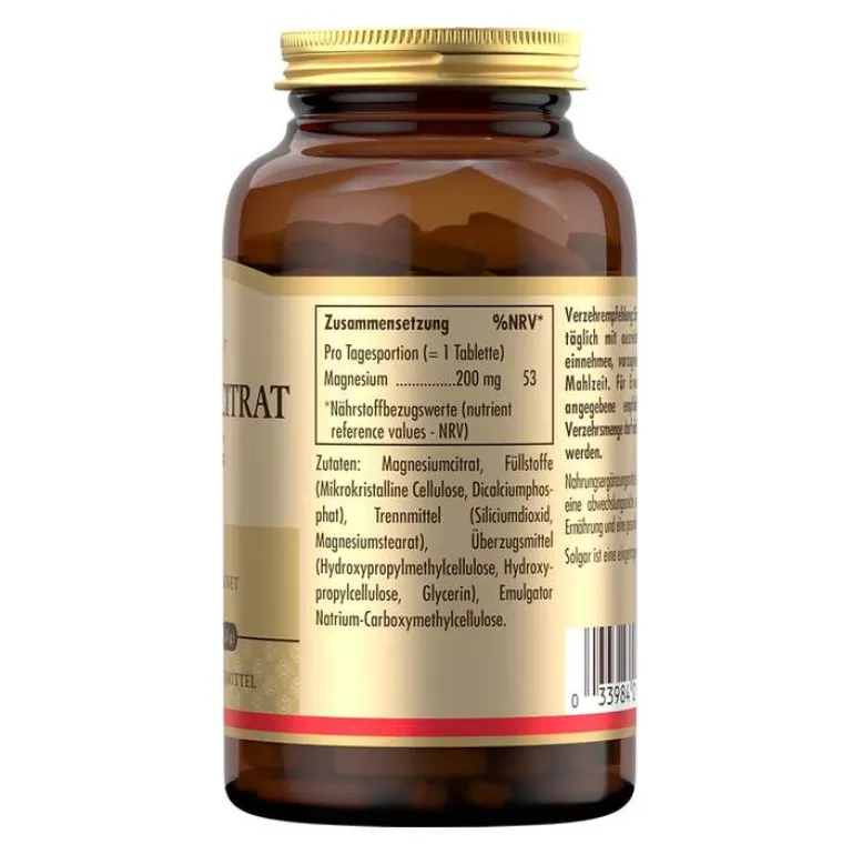 Solgar Magnesium-Magnesium Citrat 200 mg Tabletten, 60 St