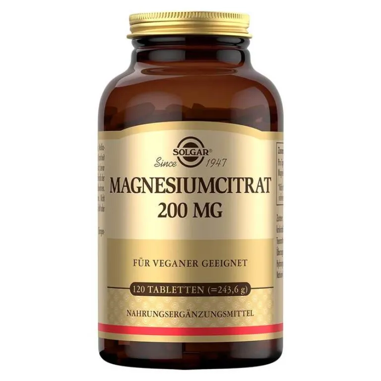 Solgar Magnesium Citrat 200 mg Tabletten, 120 St- Magnesium