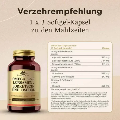 Solgar Omega 3 - 6 - 9 Kapseln, 60 St- Omega 3 Kapseln